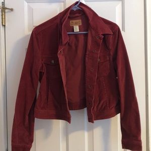 red corduroy jacket